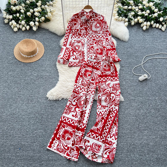Elegant Women's Floral Two Piece
