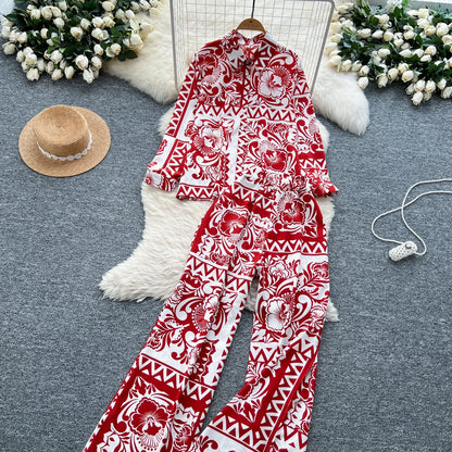 Elegant Women's Floral Two Piece