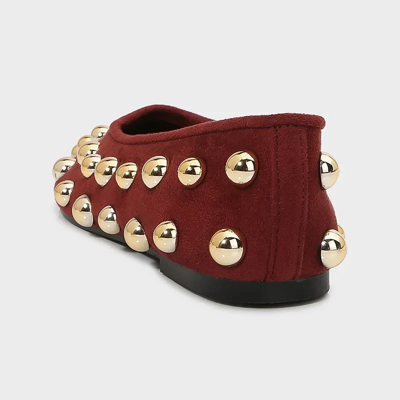 Red Ballet Flats Women