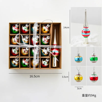 Christmas Set Glass Gingerbread Man Christmas Tree