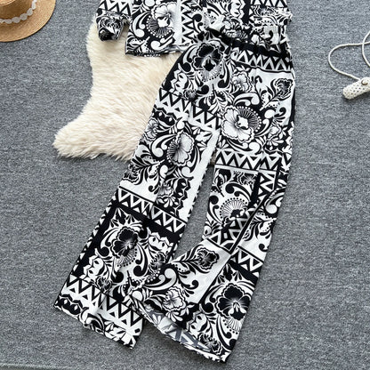Elegant Women's Floral Two Piece