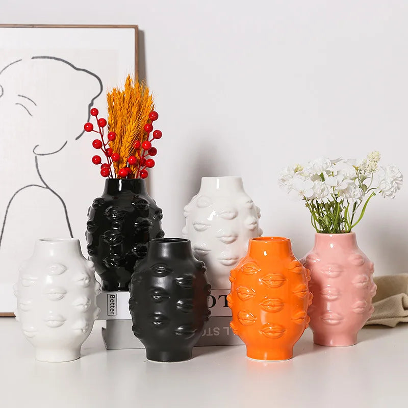 Vase Ceramic Flower for Home Decoration