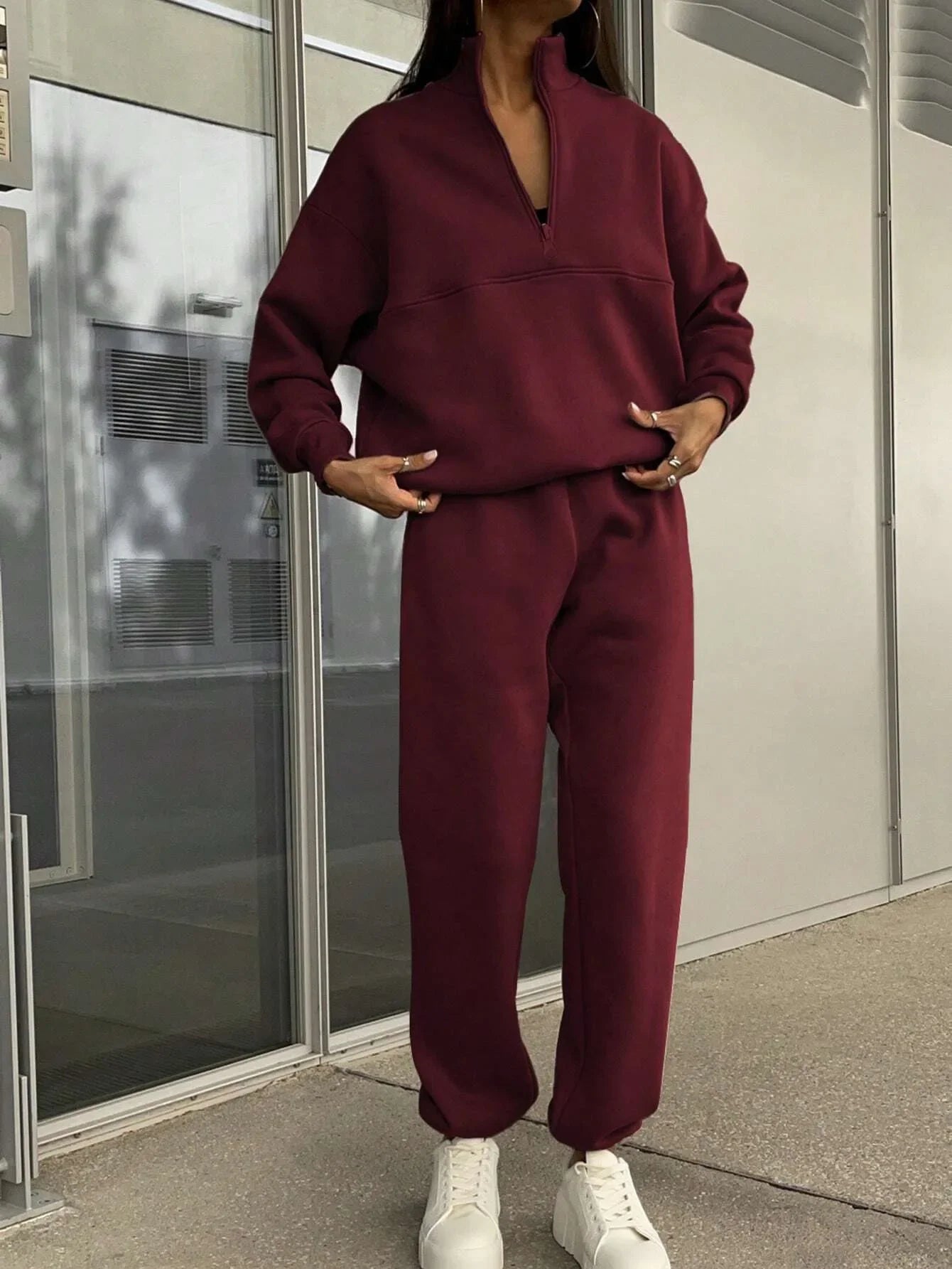 Casual Two Piece Set Woman New Sweatshirt and Pants Suit for Female Streetwear  Autumn and Winter