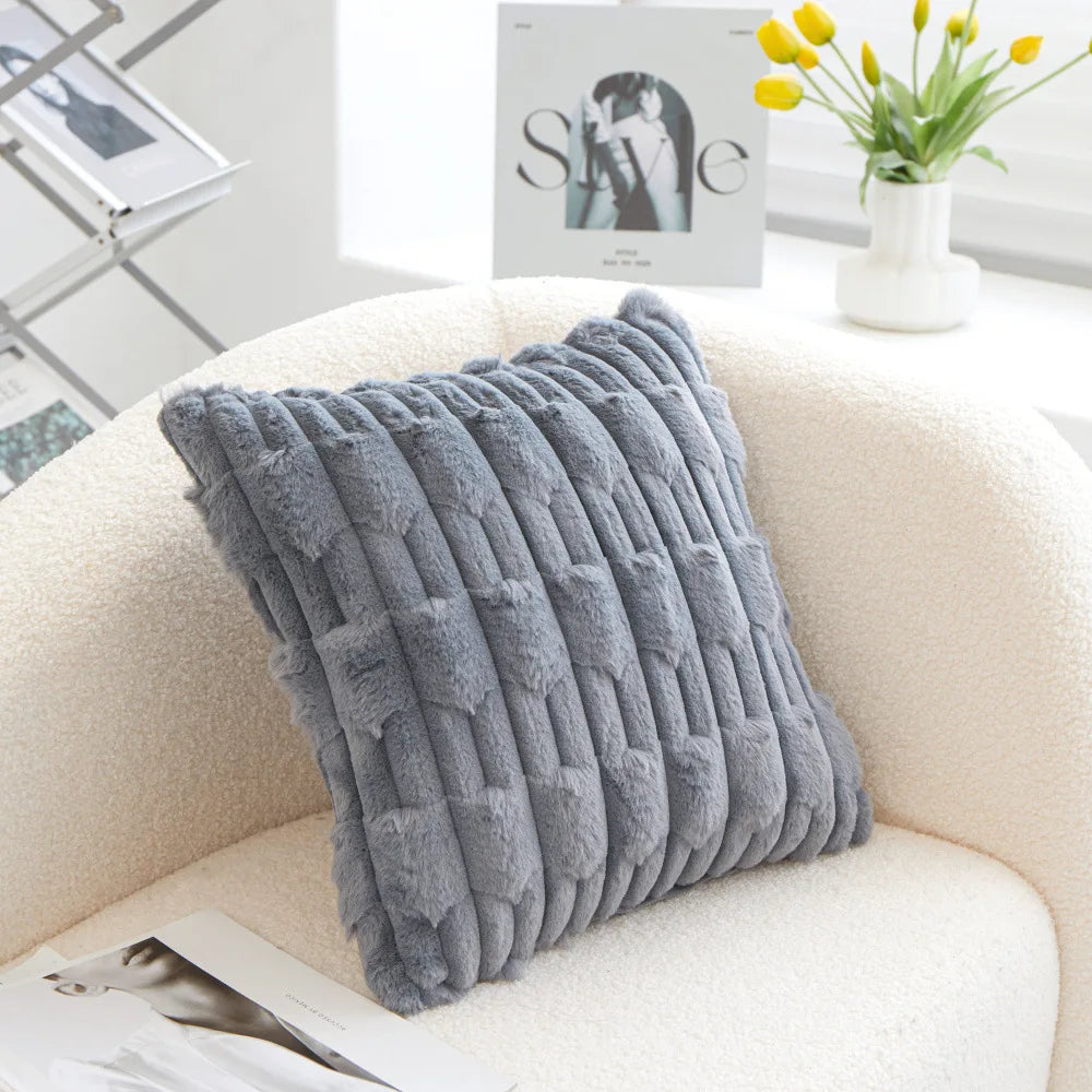 Modern Imitation Fur Case 45*45cm DecorativeFor Sofa Bedroom Living Room