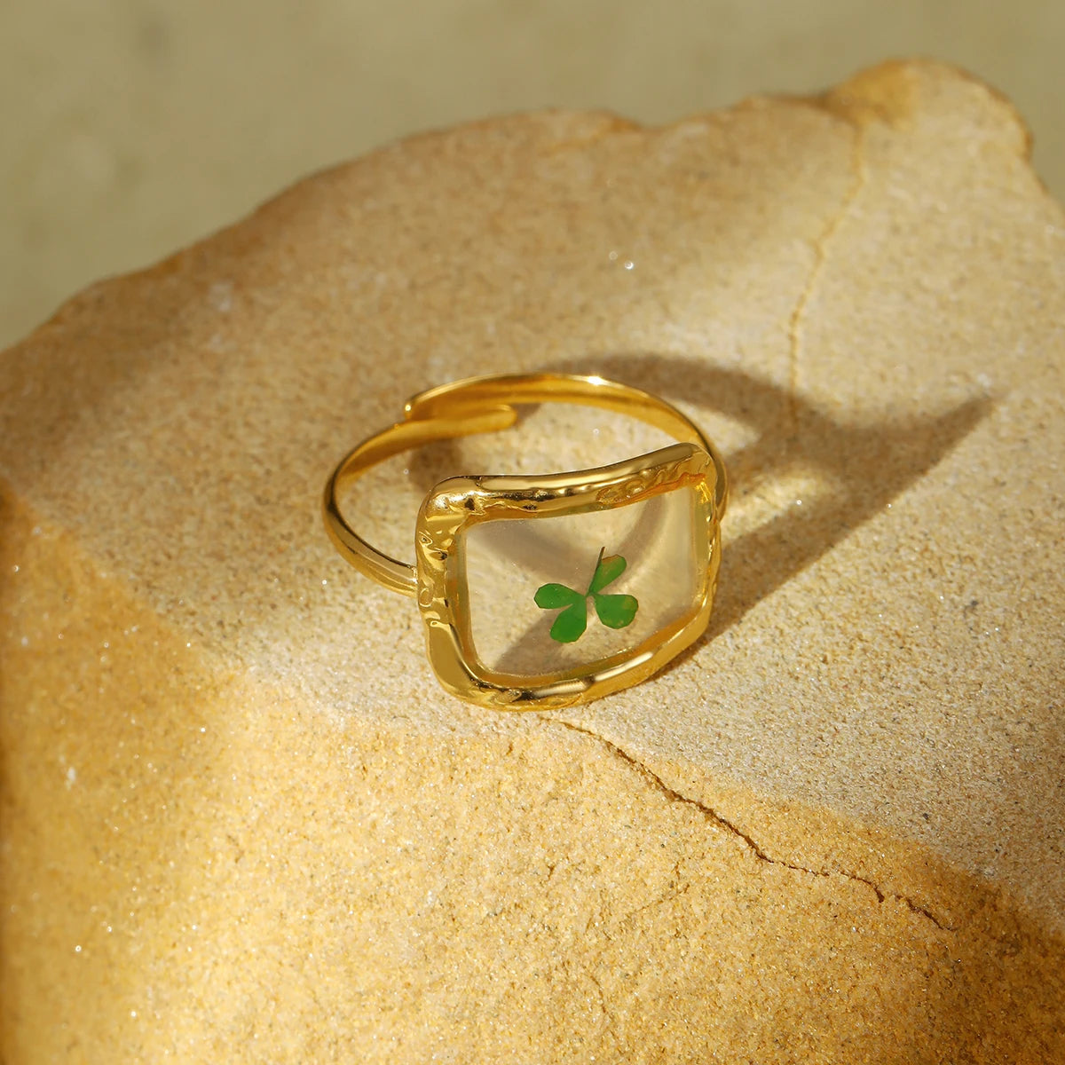 Modern Rings for Women Satinless Gold Plated