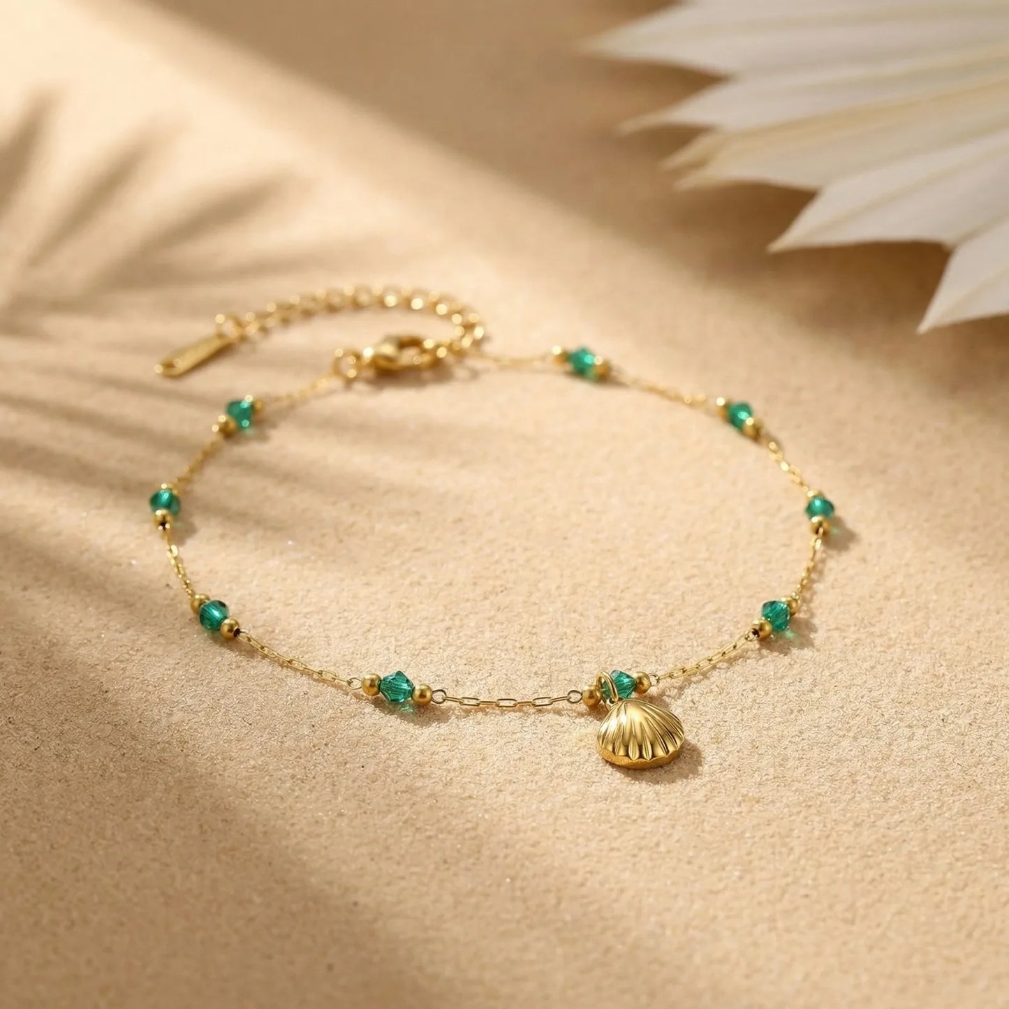 Colorful Cubic Zirconia Anklet for Women Waterproof Anti Tarnish Stainless Steel Summer Beach Foot Jewelry