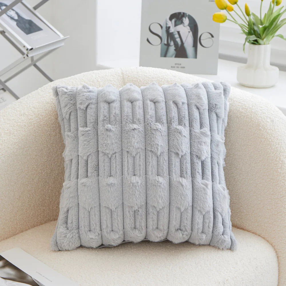 Modern Imitation Fur Case 45*45cm DecorativeFor Sofa Bedroom Living Room