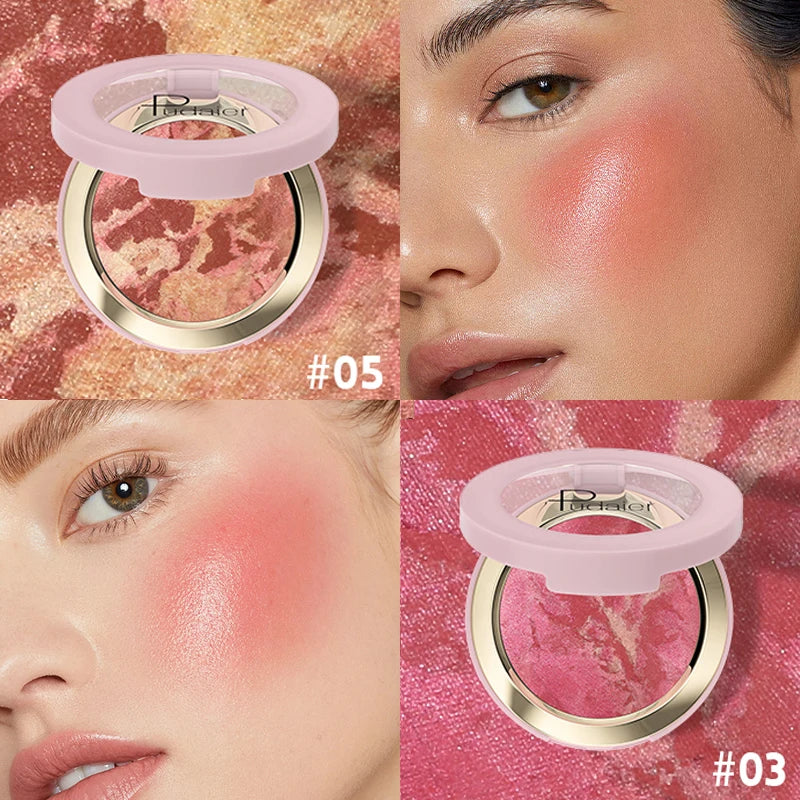 Pearly Powder Blush Highlighter Long-lasting