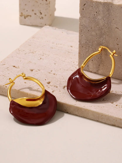 Women's New Earrings Stainless Steel Gold plated
