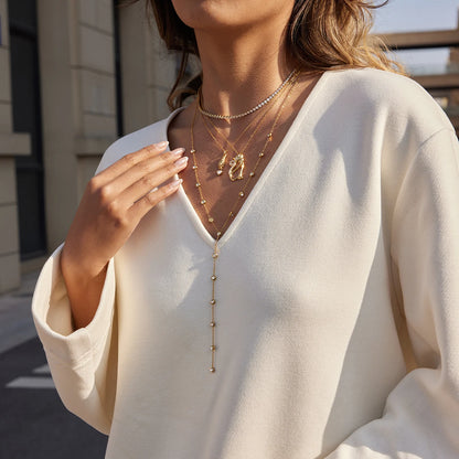 Classic Elegant Cat Pendant Necklace For Women 18K Gold Plated Stainless Steel Waterproof