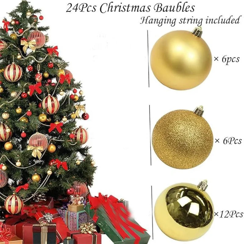 1Box 3/4cm Christmas Balls Christmas Tree Ornaments Xmas Hanging Tree Pendants