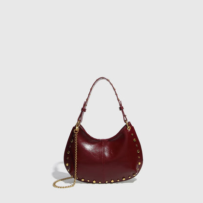 New Trendy Shoulder Bag Wine Red Black