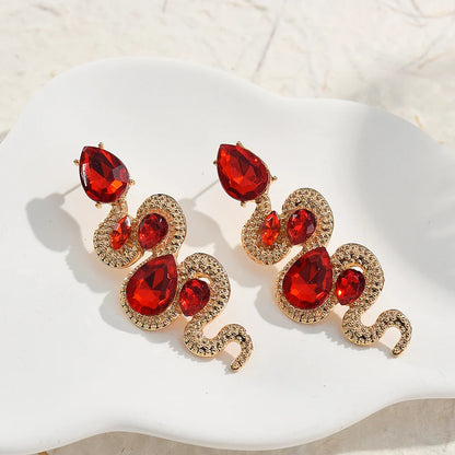 Snake Crystal Earrings For Women