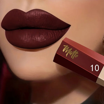 Velvet Matte Liquid Lipstick,Lightweight Thin-as-Fog Texture,Long Lasting Waterproof Lip Makeup Gift for Women