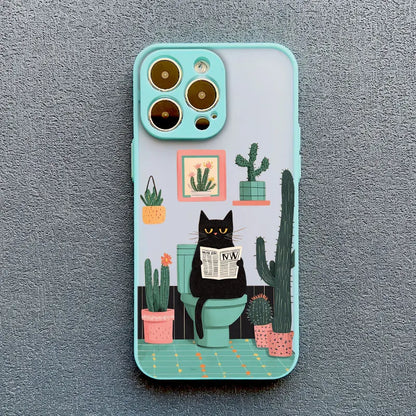 Lovely Cartoon Cat Phone Case For iPhone 17 16 15 Pro Max Plus 11 12 13 Mini 14 Pro Max XR XS X