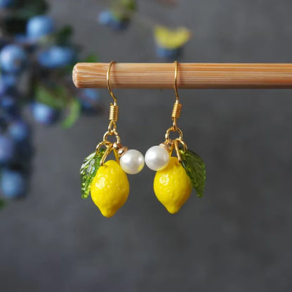Cute lemon earrings