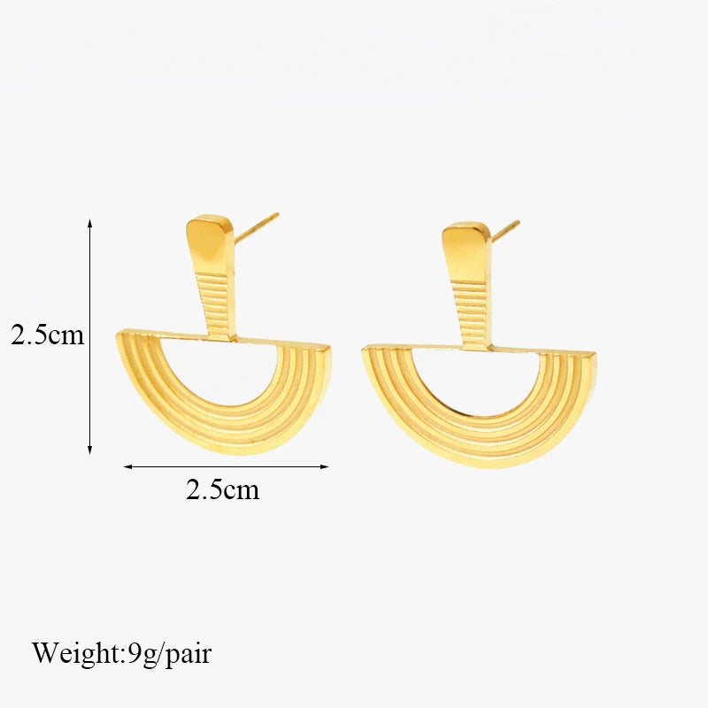 Boucles d'oreilles pour femmes et filles, mode plaqué or 18 carats, bijoux étanches, cadeau