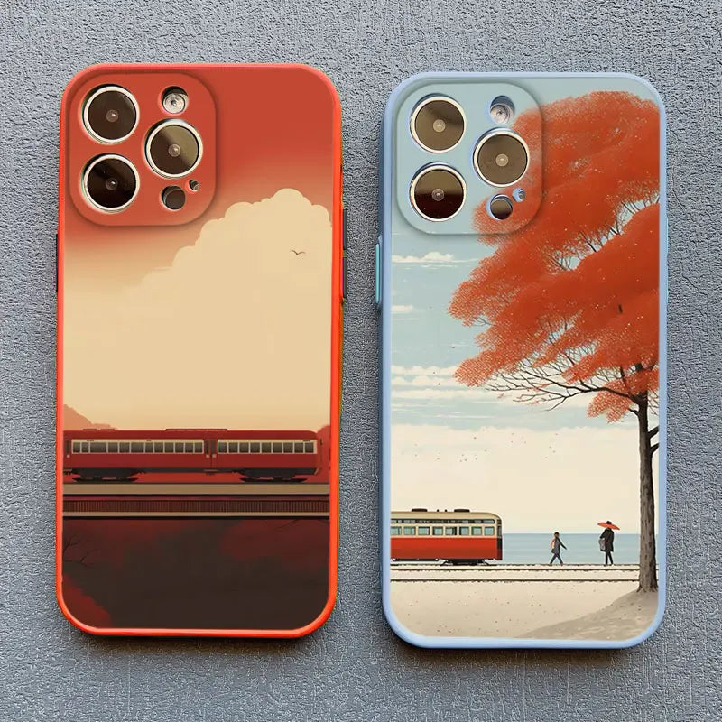 Autumn Maple Leaf Scenery Fall Phone Case For IPhone 15 14 Pro Max Plus 16 Pro Max Case IPhone 13 11 12 Pro Max XR XS X Covers