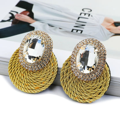 Fashion Style Colorful Crystal Earrings For Women Luxury Design Jewelry