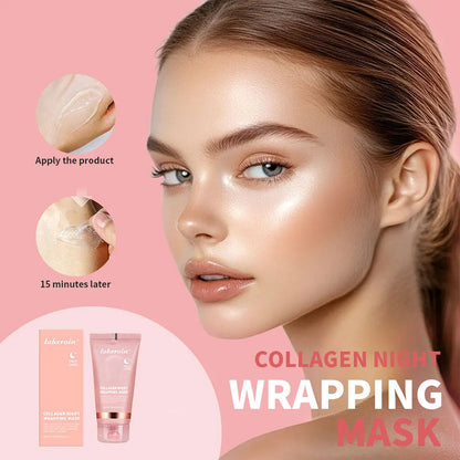 75ml Collagen Wrapping Peel Off Facial Mask Collagen Deeply Hydrates Night Care Mask Cream