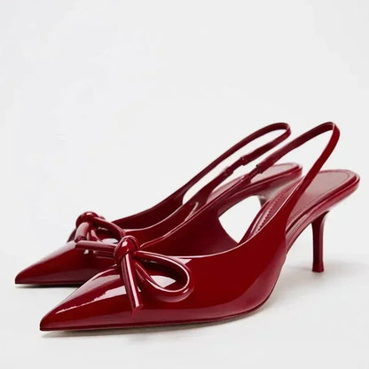Luxury Designer Red Bow High Heels