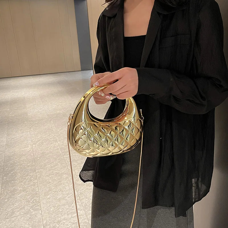 Handbags For Women Golden Clutch