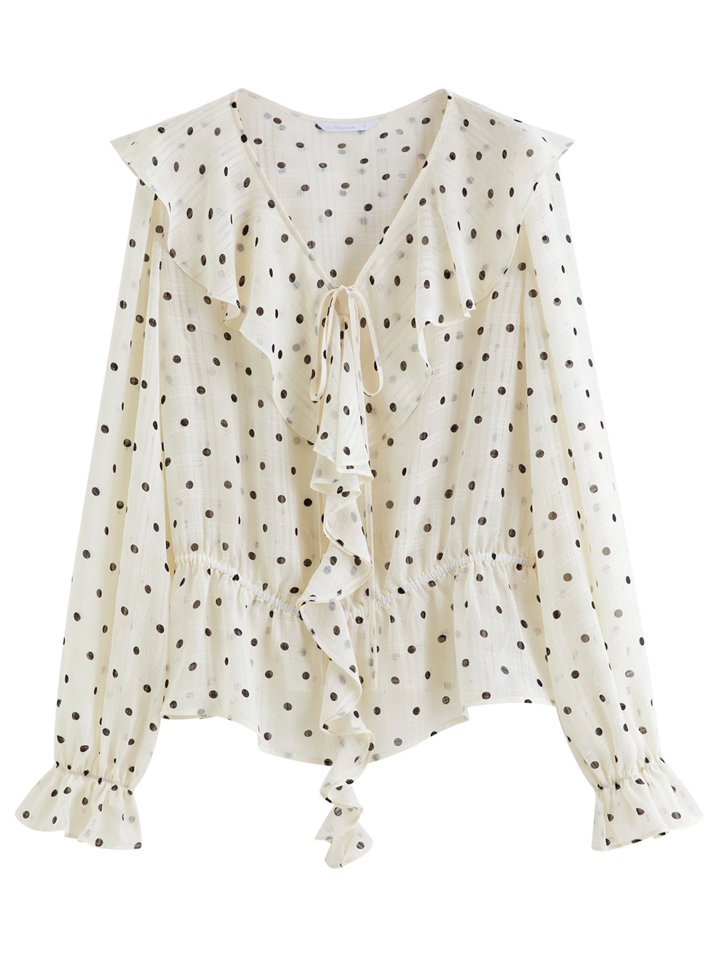 Casual Summer French Ruffle 3Pcs Suit V Neck Flare Sleeve Loose Top High Waist Short Skirt