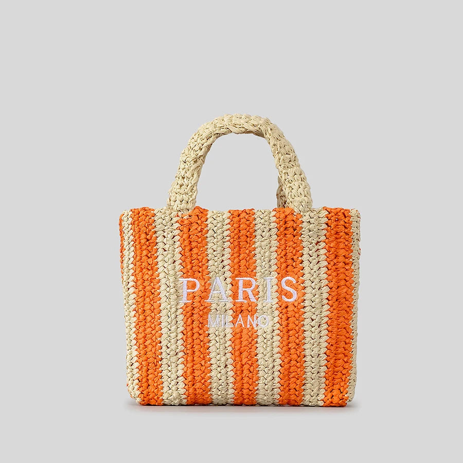Handbags Summer Striped Straw Bag Candy Color Travel Beach Bag