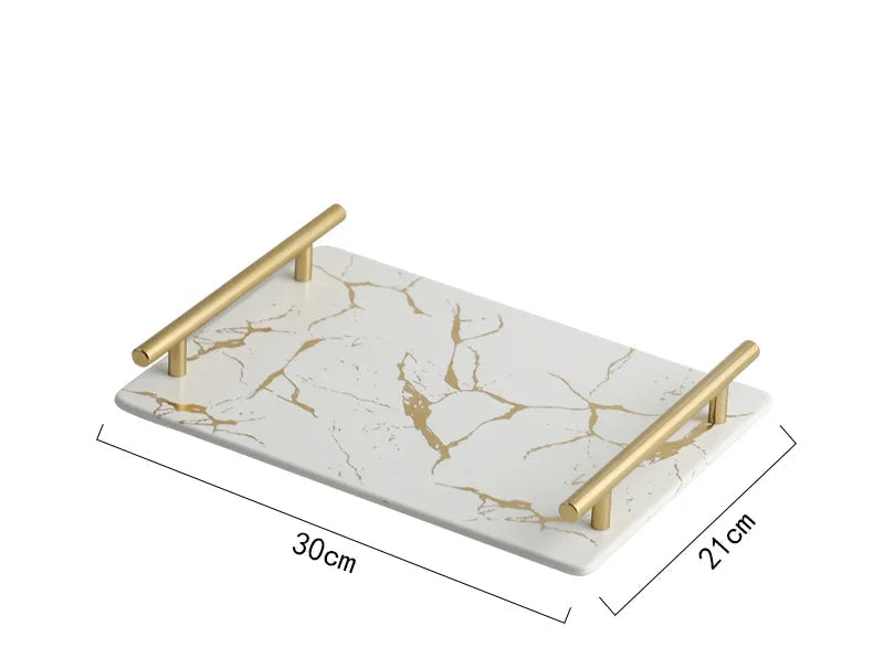 Ceramic Toiletries Bathroom Set Marble Porcelain