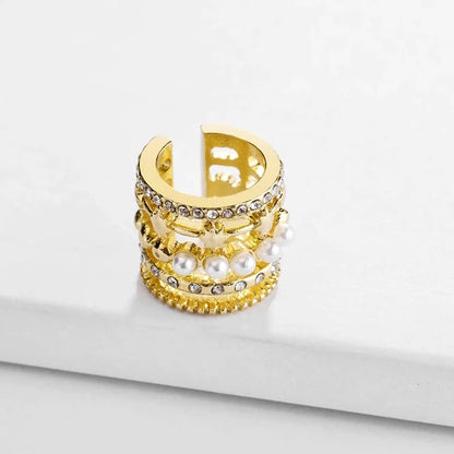 New Arrival Multicolor Crystal Ear Cuff Stackable  Shaped Ear Clips No Pierced Cartilage Earring for Women