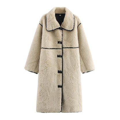 Elegant long faux fur coat New Style For Women