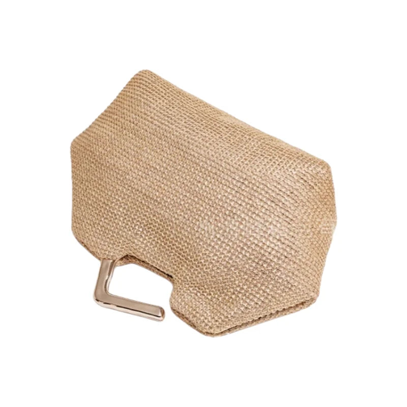 Casual Knitted Trapezoidal Bag Handmade Straw