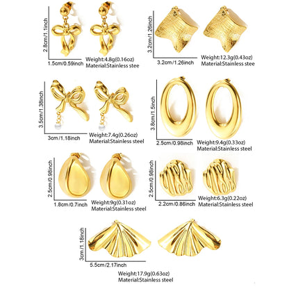 Boucles d'oreilles pour femmes, boucles d'oreilles géométriques en forme de nœud, divers bijoux élégants pour dames, mode, cadeau, vente en gros