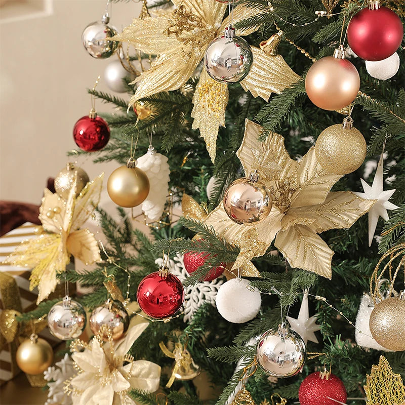 1Box 3/4cm Christmas Balls Christmas Tree Ornaments Xmas Hanging Tree Pendants