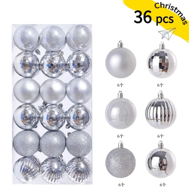 1Box 3/4cm Christmas Balls Christmas Tree Ornaments Xmas Hanging Tree Pendants