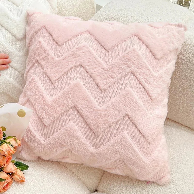 Wind Tulip Pillow Living Room Sofa Pillow Bedhead Waist Pillow Pink Cute Pumpkin Home