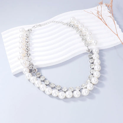 Pearl Rhinestone  Necklace for Women Luxury Jewelry