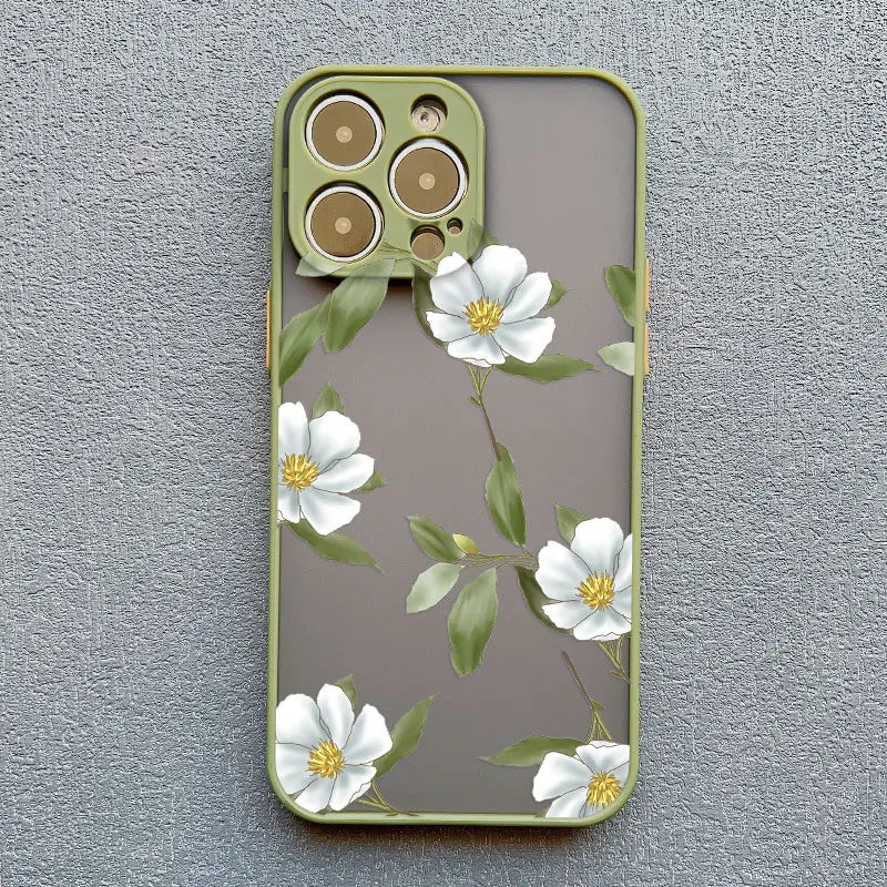 Small White Flowers Phone Case For iPhone 17 16 Pro Max 15 14 Pro Max Plus 13 12 11 Mini Pro Max Shockproof Back Cover