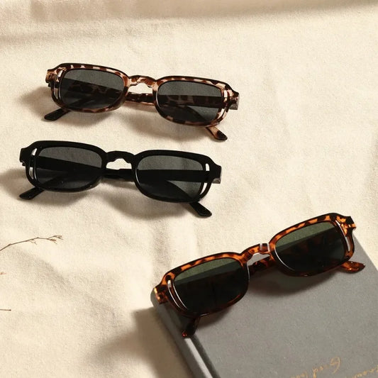 Luxurious Rectangle Sunglasses Women Oval Vintage Brand Designer Square Sun Glasses UV400 Men Shades Female Eyewear Anti-glare