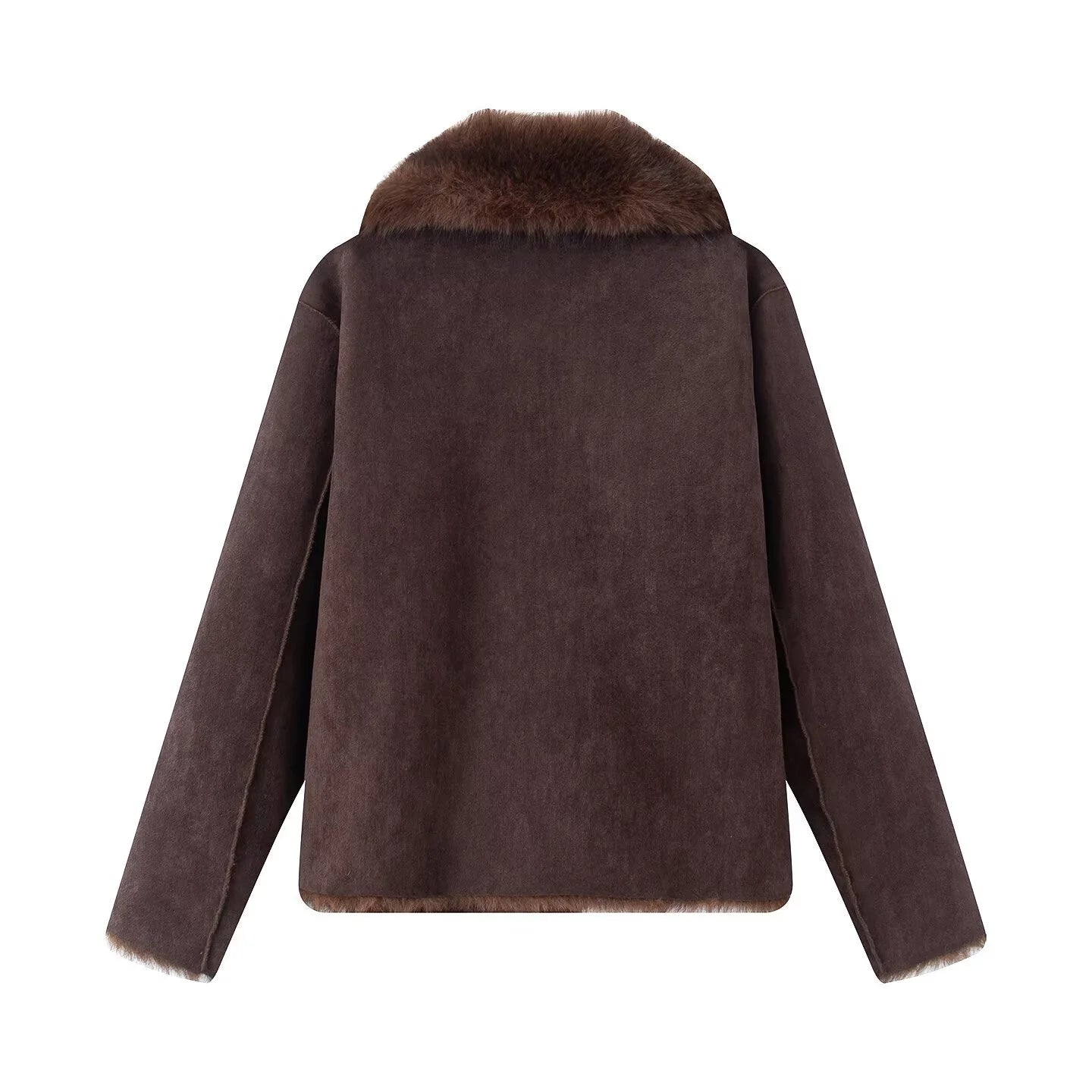 New Women's Casual Simple Elegant Faux Fur Coat