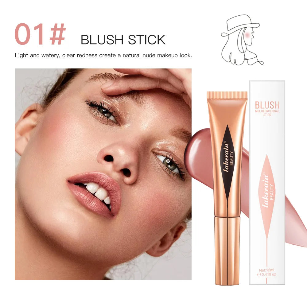 Multi-Color Optional Air Cushion Blush Natural Long-lasting Easy Color Waterproof Highlighter Stick Makeup Liquid Blush