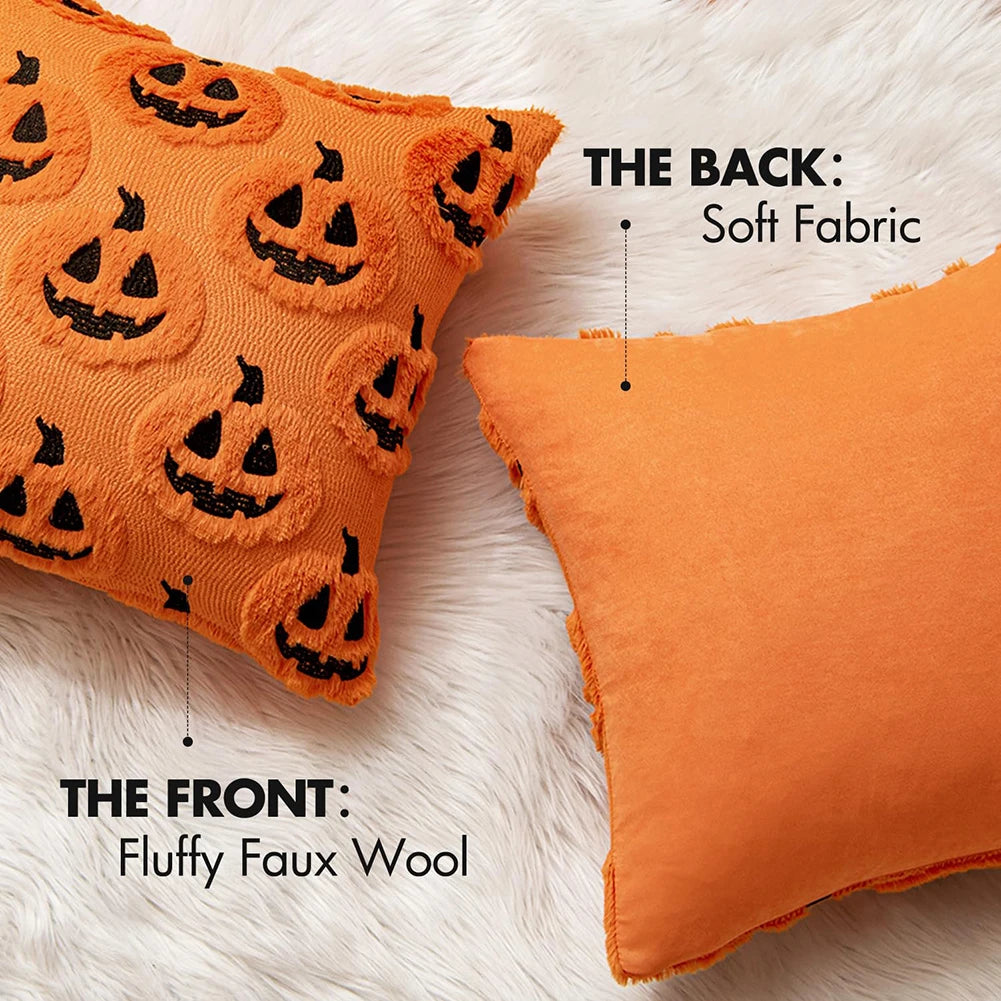 45*45cm Ghost Pumpkin Cushion Cover Halloween Throw Pillow Cover Pumpkin