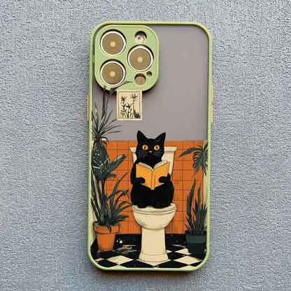Lovely Cartoon Cat Phone Case For iPhone 17 16 15 Pro Max Plus 11 12 13 Mini 14 Pro Max XR XS X