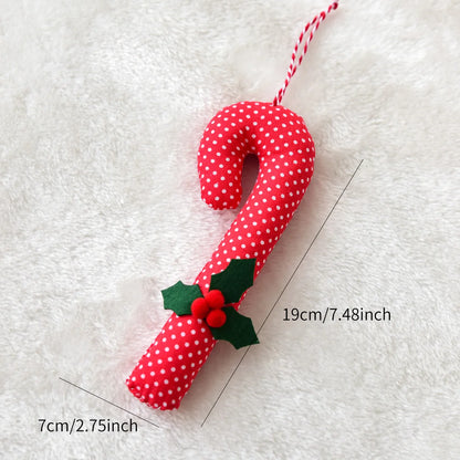 Christmas red berries walking stick decoration