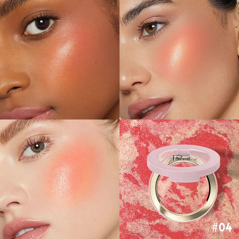 Pearly Powder Blush Highlighter Long-lasting