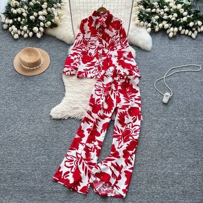 Elegant Women's Floral Two Piece