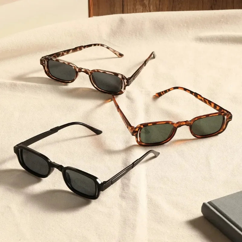 Luxurious Rectangle Sunglasses Women Oval Vintage Brand Designer Square Sun Glasses UV400 Men Shades Female Eyewear Anti-glare