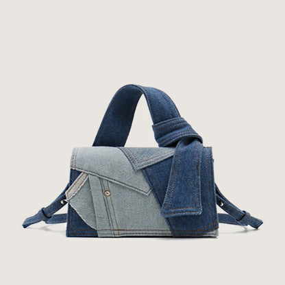 Denim Women's Designer Handbags Luxury Patchwork Shoulder Bag
