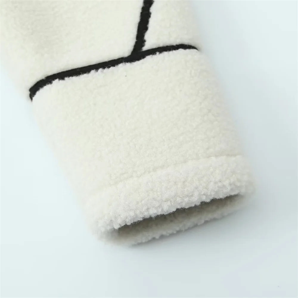 Women's Double sided Jacket with Collar Zipper