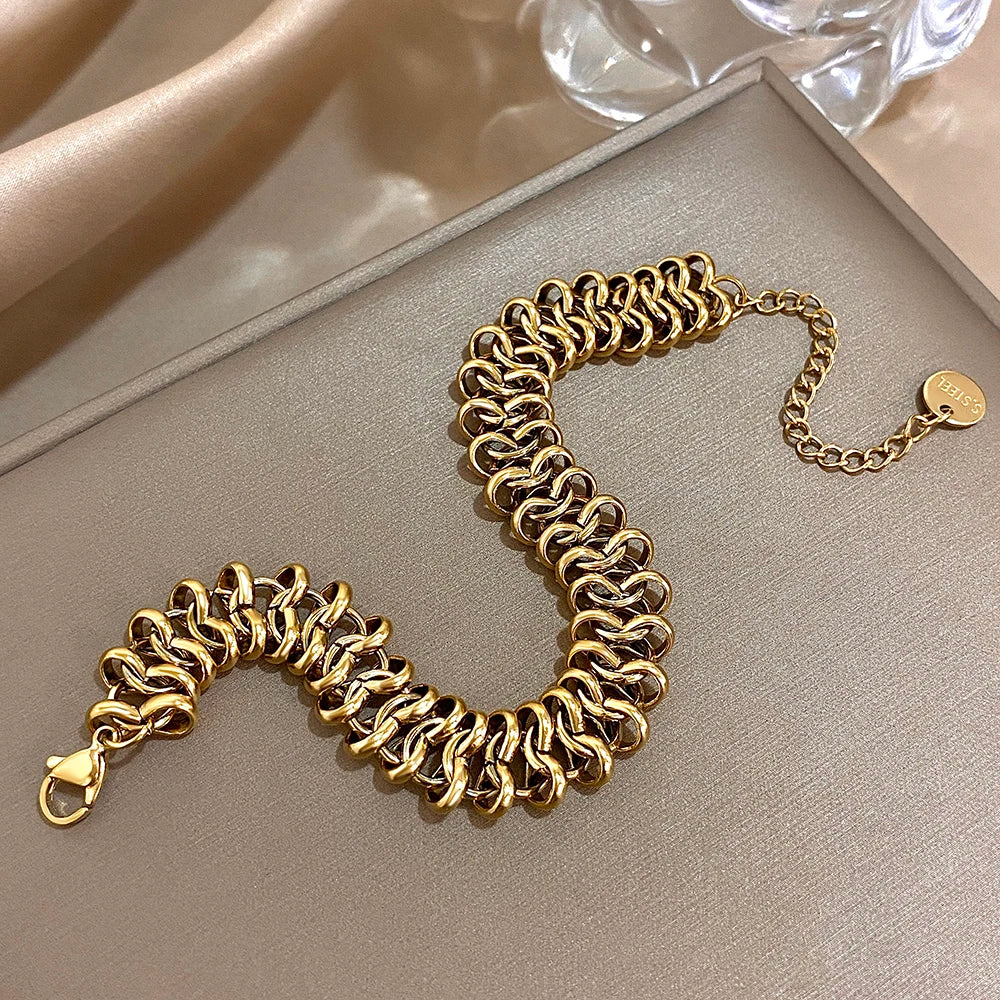 Bracelet Waterproof Gold Color Fashion Wrist Jewelry for Women